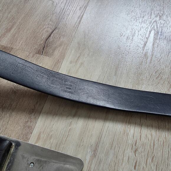 Vintage Rocawear Black Leather Large Silver Tone Logo Buckle One Size Large XL - Picture 5 of 8